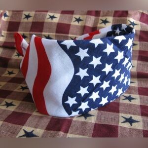 New Proud American USA July 4th Flag Head Wrap Bandana Patriotic Design Scarf